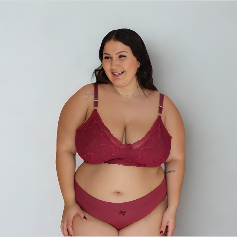 Sutiã de Renda PLUS SIZE Virginia Sustentação