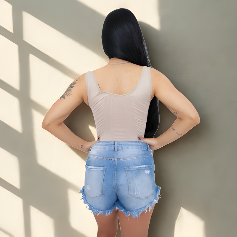 Cinta Alta Compressão Com Bojo 12 Barbatanas - Aproveite Já