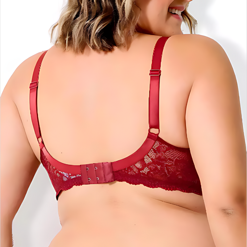 Sutiã Plus Size com Bojo Forma Grande Reforçado Sutia Rendado Lingerie Feminina Plus Langerie