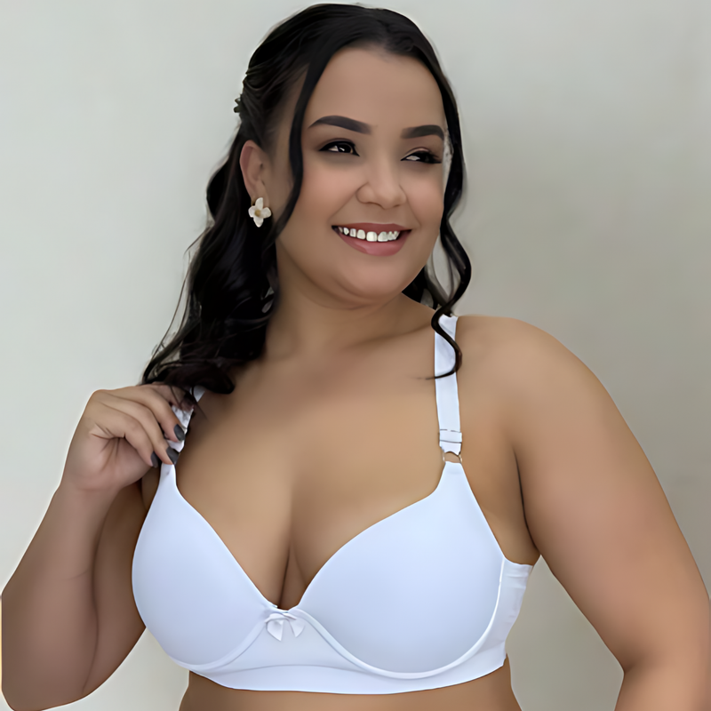 Kit 2 Sutiã Plus Size Reforçado Com Bojo Alça Grossa Sustentação Largo 46/54