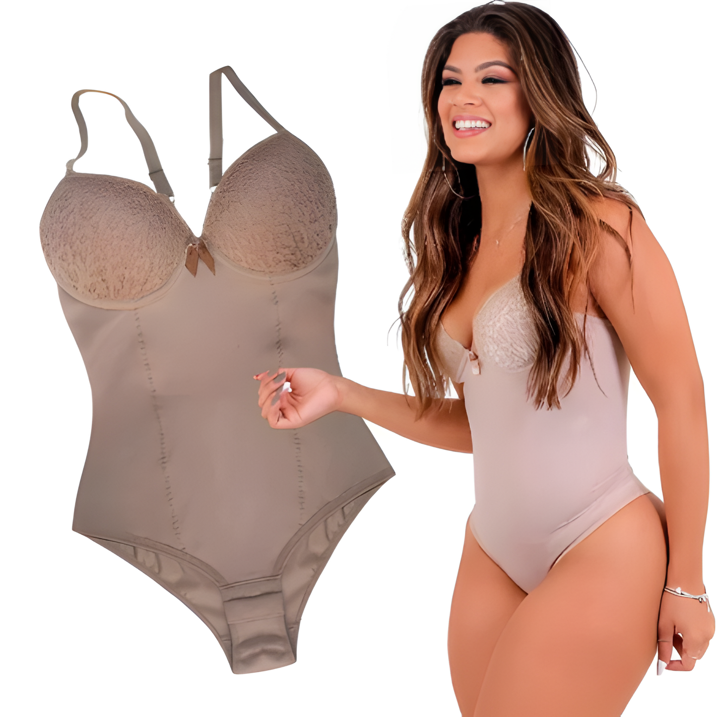 Coleção Shape Elegance — Body Modelador com Bojo