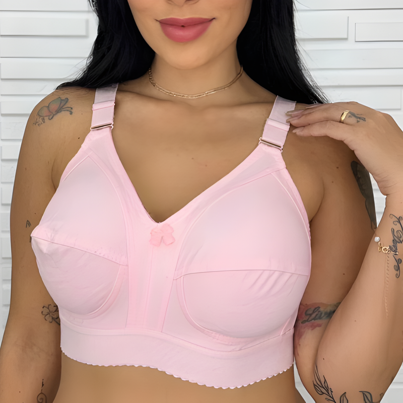 Kit 2 Sutiã Poliamida Plus Size Com Pala Reforçada Alta Sustentação Lingerie Moda Feminina