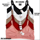 Kit 2 Sutiãs Alta Sustentação Sem Bojo PLUS SIZE Reforçado Alça Com Regulagem Feminino