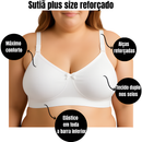 Kit 2 Sutiãs Alta Sustentação Sem Bojo PLUS SIZE Reforçado Alça Com Regulagem Feminino