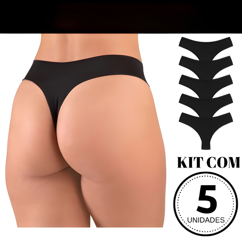 kit 5 calcinhas FIO DENTAL tanga sem costura corte a laser
