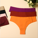 15 Calcinhas Sem Costura Tanga Forro 100% Algodão Calcinha Corte a Laser Não Marca Lisa  Poliamida