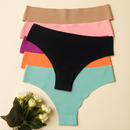 15 Calcinhas Sem Costura Tanga Forro 100% Algodão Calcinha Corte a Laser Não Marca Lisa  Poliamida