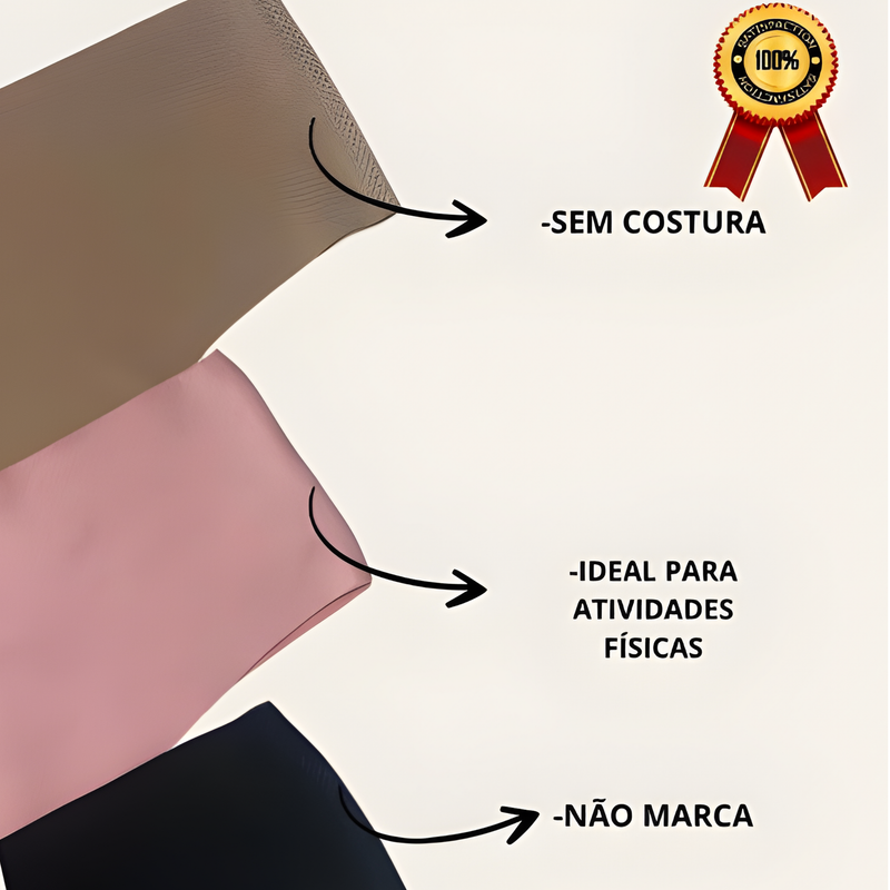 15 Calcinhas Sem Costura Tanga Forro 100% Algodão Calcinha Corte a Laser Não Marca Lisa  Poliamida