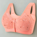 Sutiã Plus Size Lingerie Puro Algodão Sem Fio Linha Frontal Botões De Renda Impressão De Borda