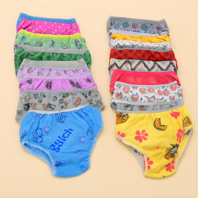 Kit 20 Calcinha Infantil Menina Feminina Estampada Muito Confortável - Valentina