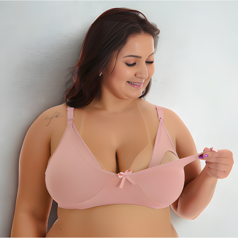 Sutiã de Amamentação Plus Size Básico Liso Maternidade Pós Parto Confort