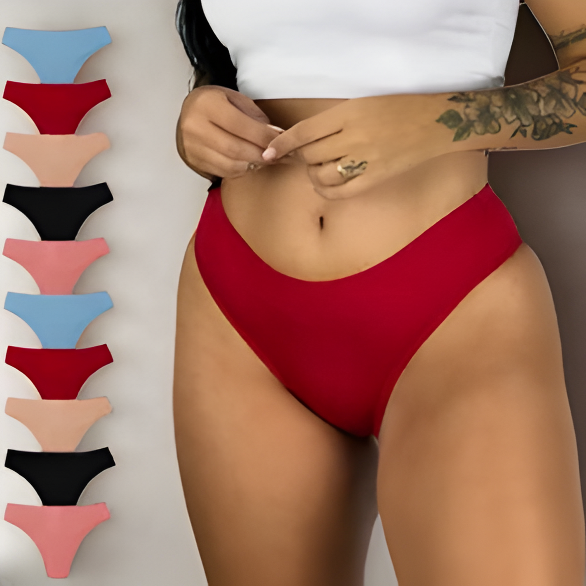 Coleção Cotton Daily — Kit com 10 Calcinhas Básicas
