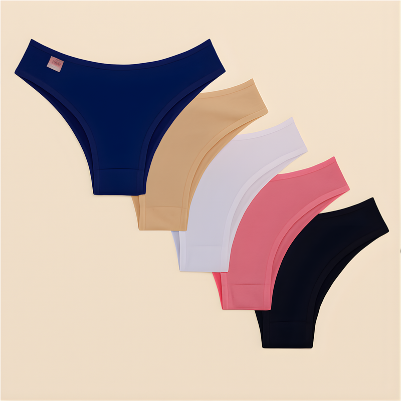 Kit 10 Calcinhas 100% Algodao Basica dia a dia Conforto Calcinhas Lisas