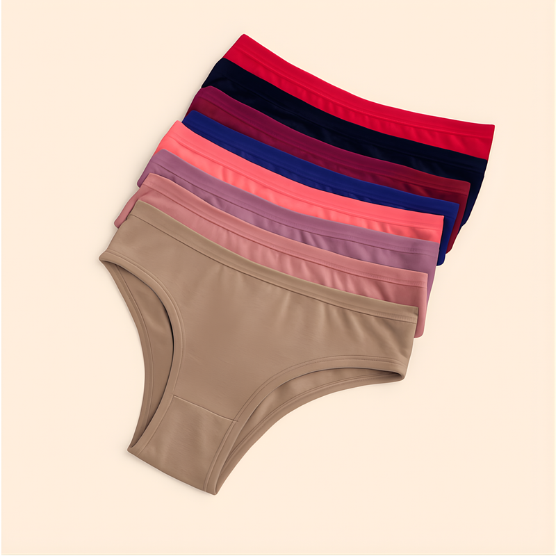 Kit 10 Calcinhas 100% Algodao Basica dia a dia Conforto Calcinhas Lisas