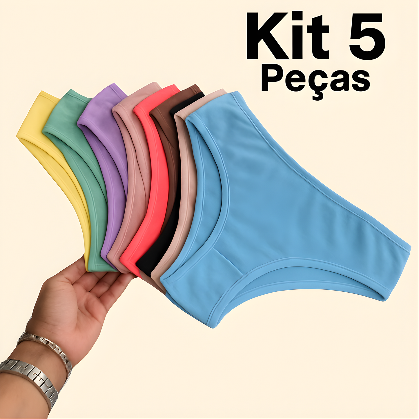 Coleção Cotton Daily — Kit com 10 Calcinhas Básicas