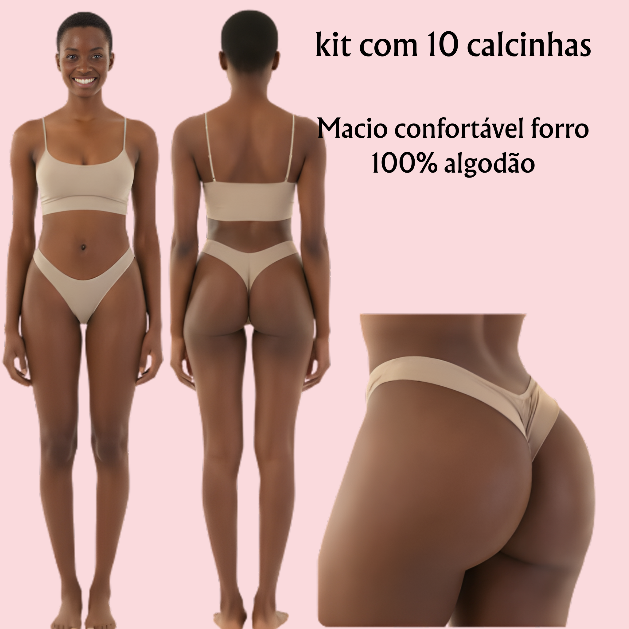 Coleção Lift Essence — Kit com 10 Calcinhas Fio Duplo