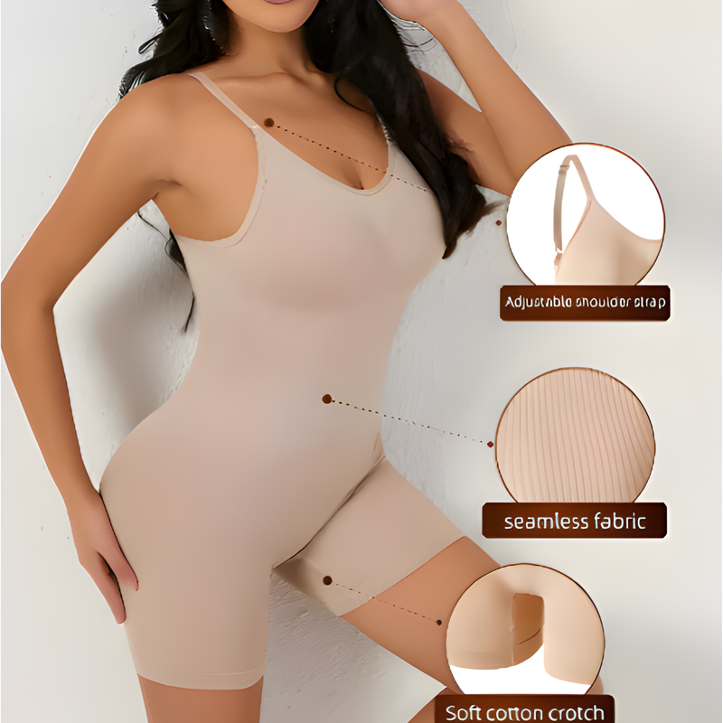 Cinta Modeladora Shorts Alta Compressão Discreta com 4 Barbatanas