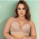 Kit 3 Sutiã Plus Size Feminino Reforçado De Renda Com Bojo Sustentação Conforto Alça Grossa Com Aro