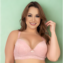 Kit 3 Sutiã Plus Size Feminino Reforçado De Renda Com Bojo Sustentação Conforto Alça Grossa Com Aro