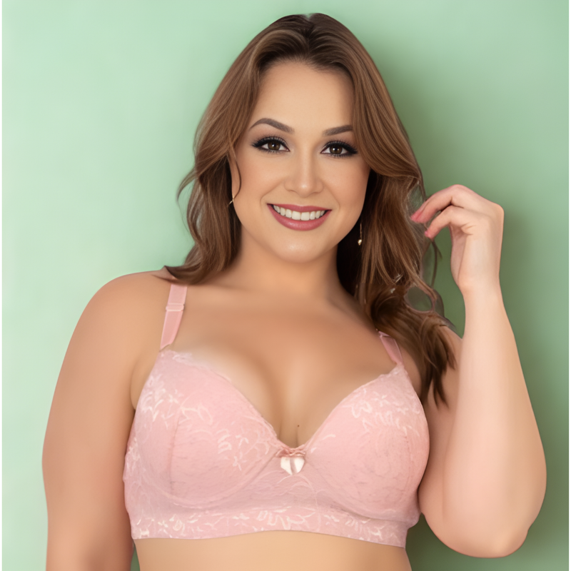 Kit 3 Sutiã Plus Size Feminino Reforçado De Renda Com Bojo Sustentação Conforto Alça Grossa Com Aro