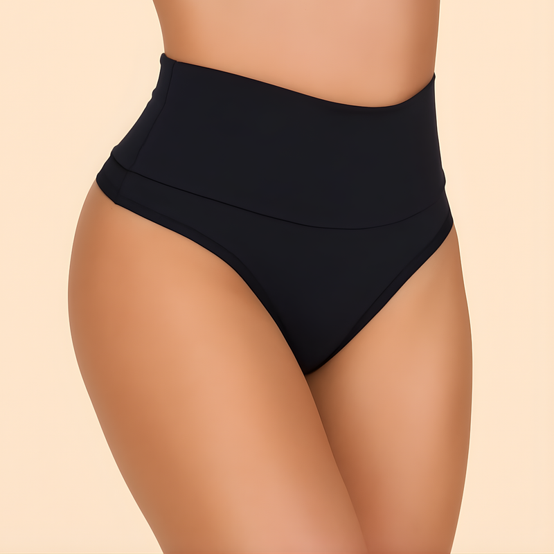 Kit 3 Calcinhas Modeladoras Cintura Alta Cós Duplo Fio Duplo Lisas Lingerie Segura Barriga Power Fitness Pós Parto