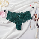 ZXYOUPING Calcinha Feminina Renda Sexy Tanga Cintura Média Respirável Lingerie G String S-XL