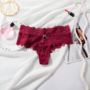 ZXYOUPING Calcinha Feminina Renda Sexy Tanga Cintura Média Respirável Lingerie G String S-XL