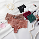 ZXYOUPING Calcinha Feminina Renda Sexy Tanga Cintura Média Respirável Lingerie G String S-XL