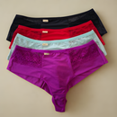 Kit Calcinha Plus Size Fio Duplo com Renda Reduz Culote Disfarçada Medidas Adulto Feminina Lingerie