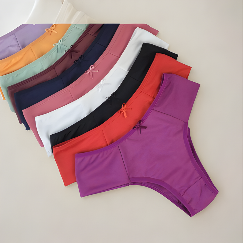 KIT 5 CALCINHAS FEMININAS PALA  ALTA CONFORTO FORRO ALGODÃO