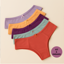 KIT 5 CALCINHAS FEMININAS PALA  ALTA CONFORTO FORRO ALGODÃO