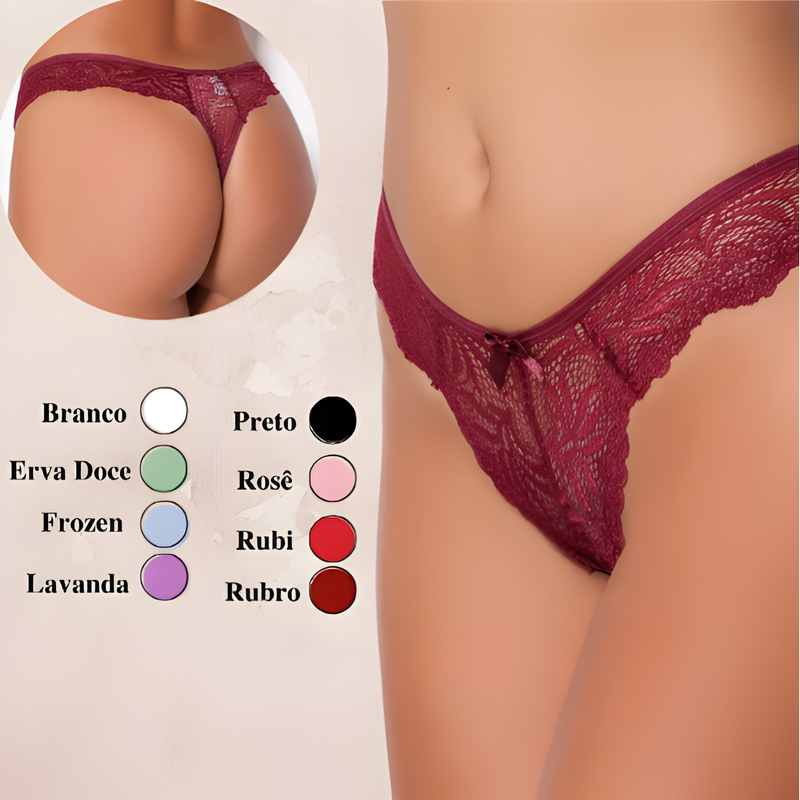Calcinha Fio Dental Sexy feminina Lingerie renda Manu barato luxo