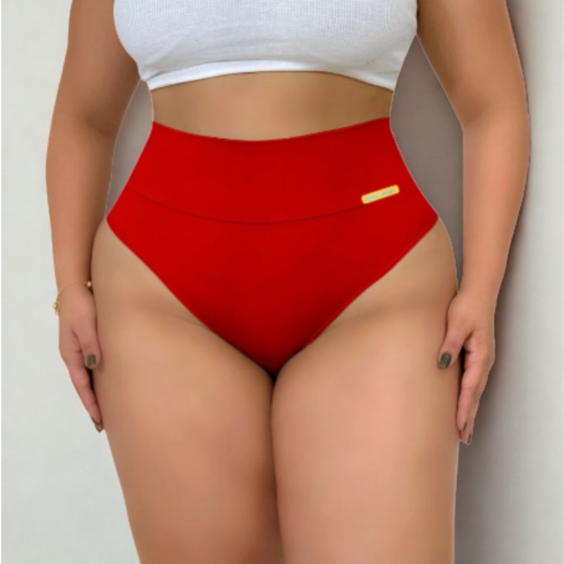 Kit Com 5 Calcinha Plus Size G1 e G2 Cós Alto Segura Barriga Zero Barriga