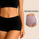 Kit 5 Calcinhas Boxer Canelada Shortinho Sem Costura Cueca Feminina Poliamida Importada MK