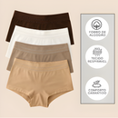 Kit 5 Calcinhas Boxer Canelada Shortinho Sem Costura Cueca Feminina Poliamida Importada MK