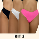 Kit 10 Tanga Canelada Importada Fio Dendal Calcinha Cintura Alta Pala Dupla