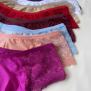 Kit c/ 5 Calcinha Plus size Fio Duplo c/ Renda Lateral Lingerie Feminina Conforto