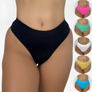 Kit 10 Tanga Canelada Importada Fio Dendal Calcinha Cintura Alta Pala Dupla