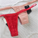 Calcinha fio dental em renda sensual com regulagem