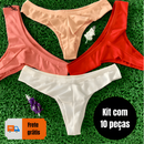 KIT 10 Calcinhas Empina Bumbum Fio Dental Duplo Conforto Sensual Sem Costura no Bumbum