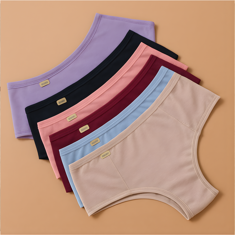 Kit 7 Calcinha Pala Dupla Segura Barriga Pós Parto Cós Alto Microfibra Conforto