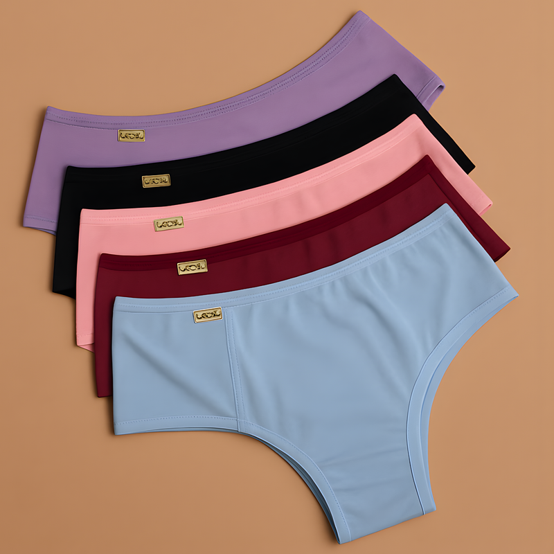 Kit 7 Calcinha Pala Dupla Segura Barriga Pós Parto Cós Alto Microfibra Conforto