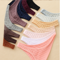 Kit 10 Calcinha Fio Dental Feminina Canelado Forro de Algodão