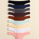 Kit 10 Calcinha Fio Dental Feminina Canelado Forro de Algodão