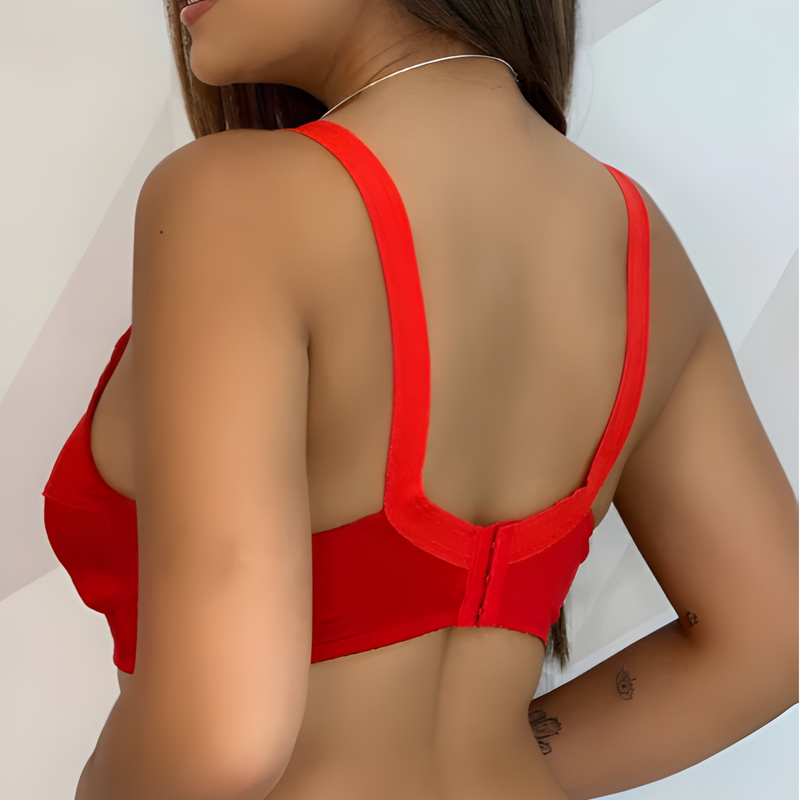 Sutiã Plus Size Reforçado Algodão Liso Conforto Feminino Sem bojo Sem Aro Alta Sustentação Modelador