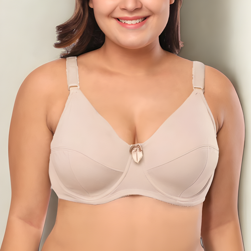 Sutiã Plus Size Reforçado Algodão Liso Conforto Feminino Sem bojo Sem Aro Alta Sustentação Modelador