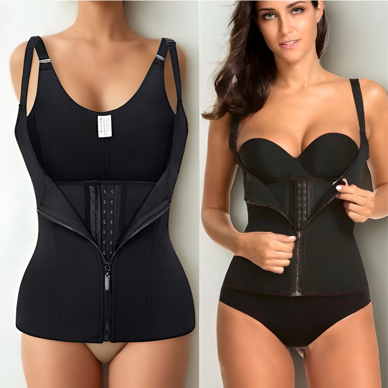 Cinta Modeladora de Barriga e Cintura Dupla Compressão Ajustável ao Corpo