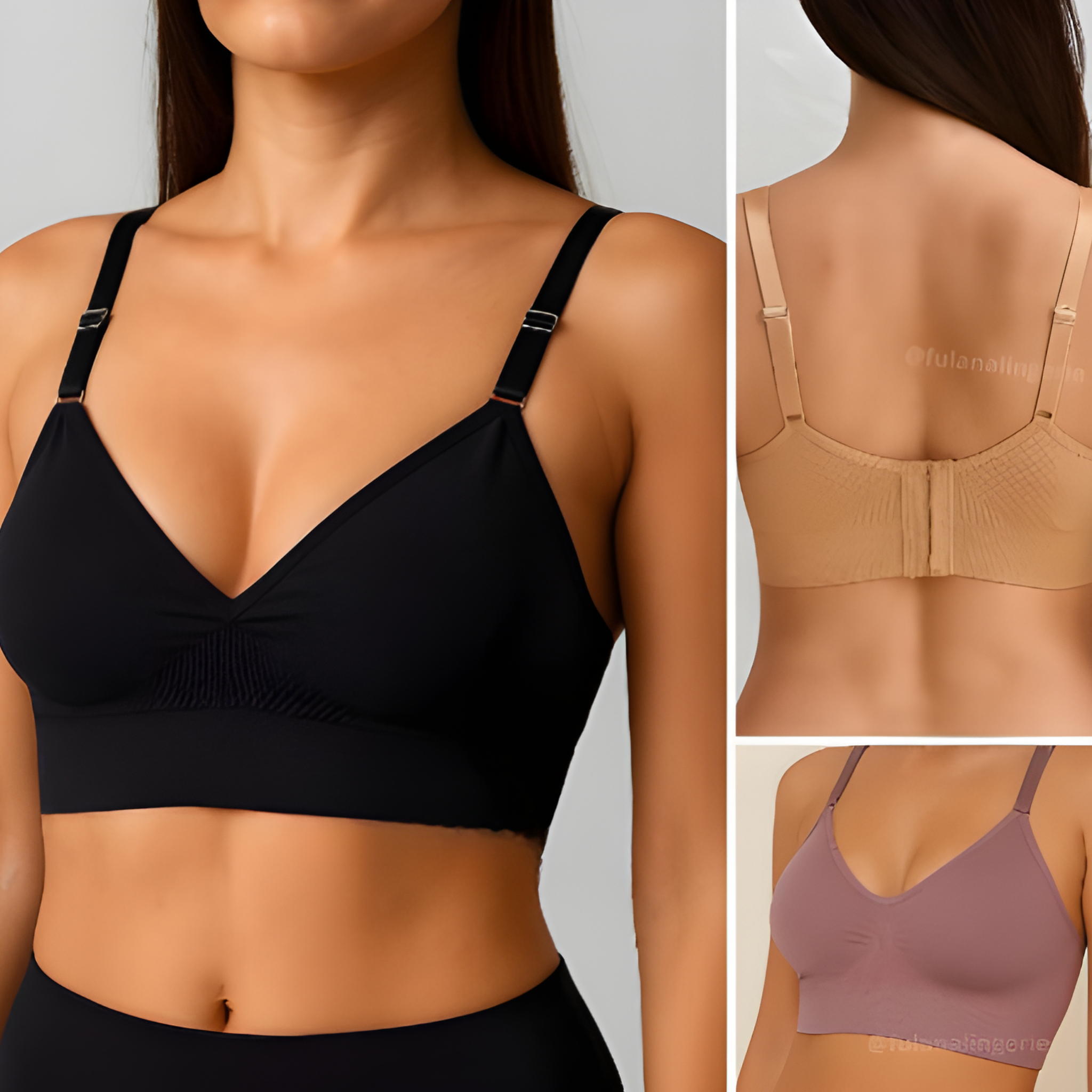 Kit 3 Sutiã  Alcinha Com Bojo Removível Reforçado - Sutia Import