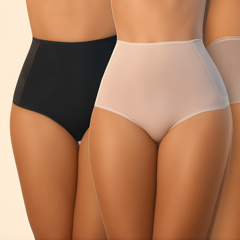 Kit C/3 Calcinhas Cinta Modeladora Compressão Cós Alto Redutora de Medidas