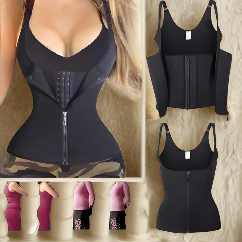 Cinta Modeladora de Barriga e Cintura Dupla Compressão Ajustável ao Corpo